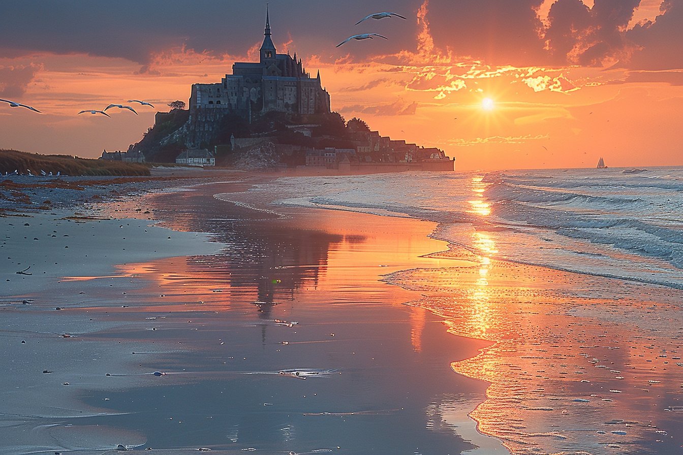Plage Proche Mont Saint Michel
